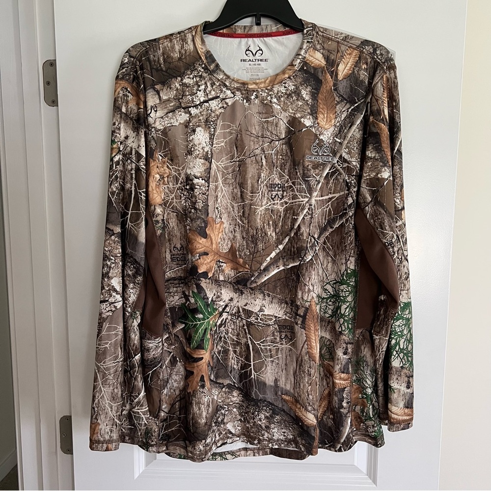 Realtree Scent Control Long Sleeve Camouflage Tee Shirt XL (46-48)